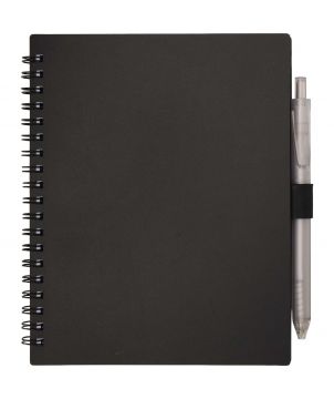 Ensemble carnet + stylo Niove en plastique recyclé personnalisé