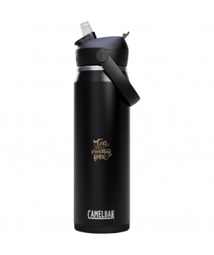 Bouteilles et gourdes - Bouteille d’eau en acier inoxydable de 740 ml avec paille à clapet Camelbak® Thrive Flip VSS | PRINTECOM