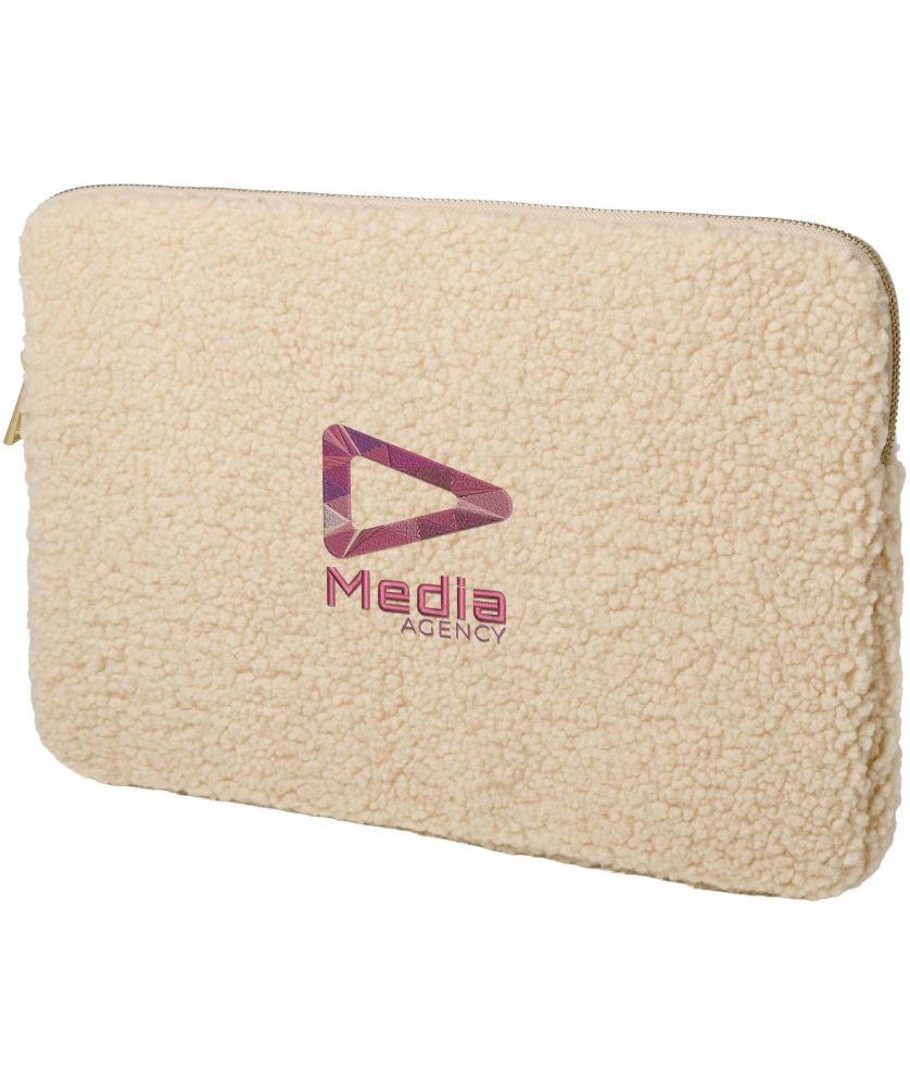 Housse pour ordinateur 13 pouces sherpa en polyester recyclé GRS personnalisée Bear Accessoires informatiques publicitaire