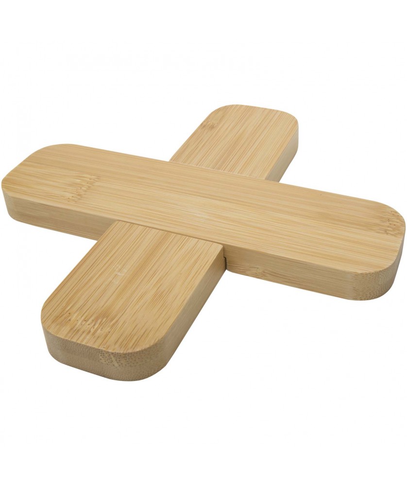 Ustensiles de cuisine - Dessous de plat Croc en bambou - grand format | PRINTECOM