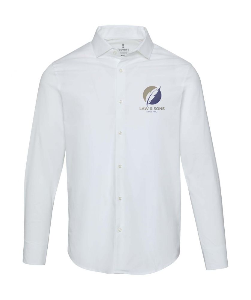 Chemise popeline homme personnalisée manches longues Carnelian Textiles mode publicitaire