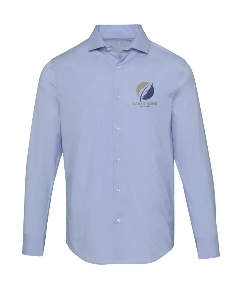 Chemise popeline homme personnalisée manches longues Carnelian