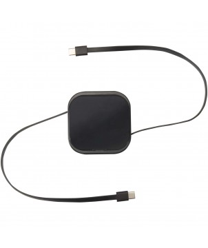 Accessoires de téléphonie - Câble rétractable 5 en 1 Gloas en matériaux recyclés pour synchronisation de données et charge rapide de 100 W avec kit d’outils | PRINTECOM