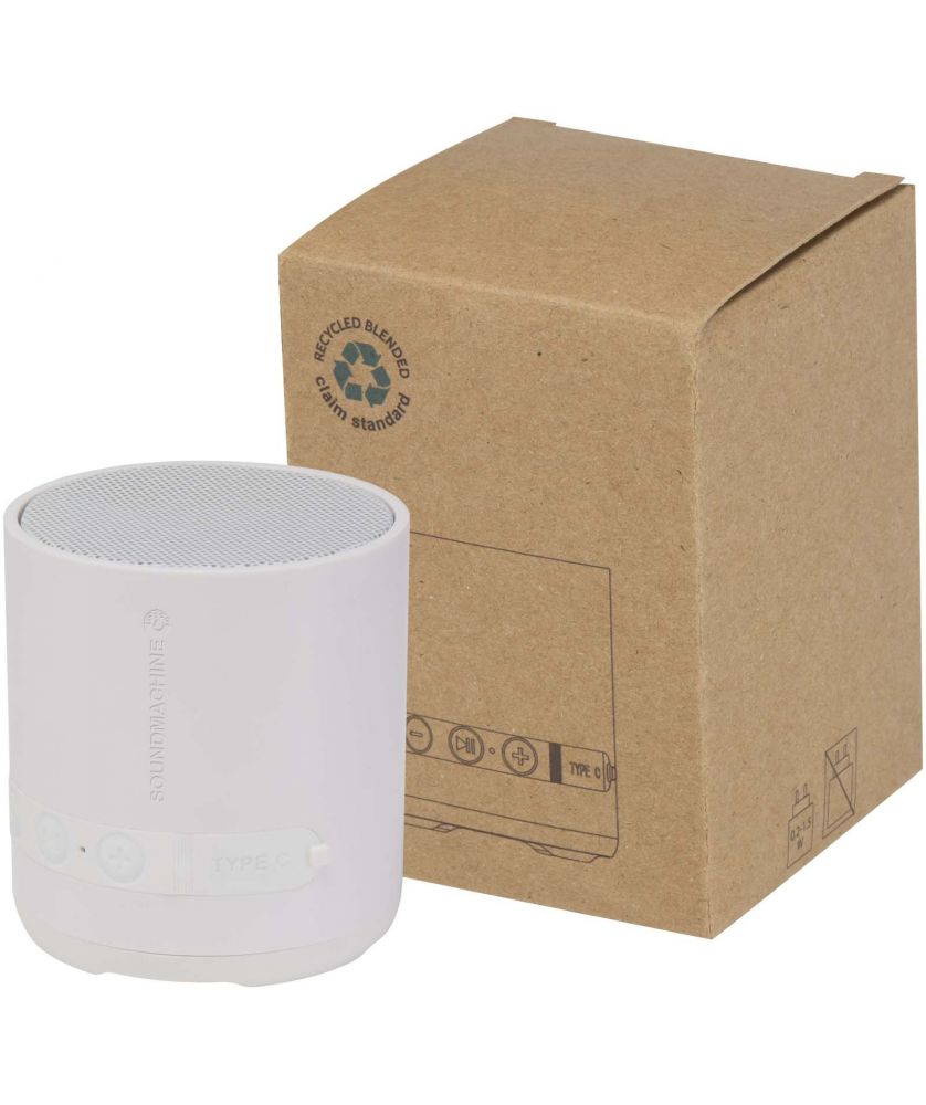 Haut-parleur Bluetooth 3 W en plastique recyclé personnalisé Hunor Audio et Vidéo publicitaire