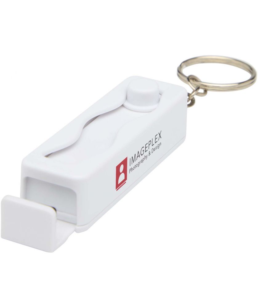Support de téléphone avec fidget en plastique recyclé personnalisé Aggia Accessoires de téléphonie publicitaire