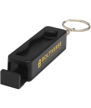 Support de téléphone avec fidget en plastique recyclé personnalisé Aggia Accessoires de téléphonie publicitaire