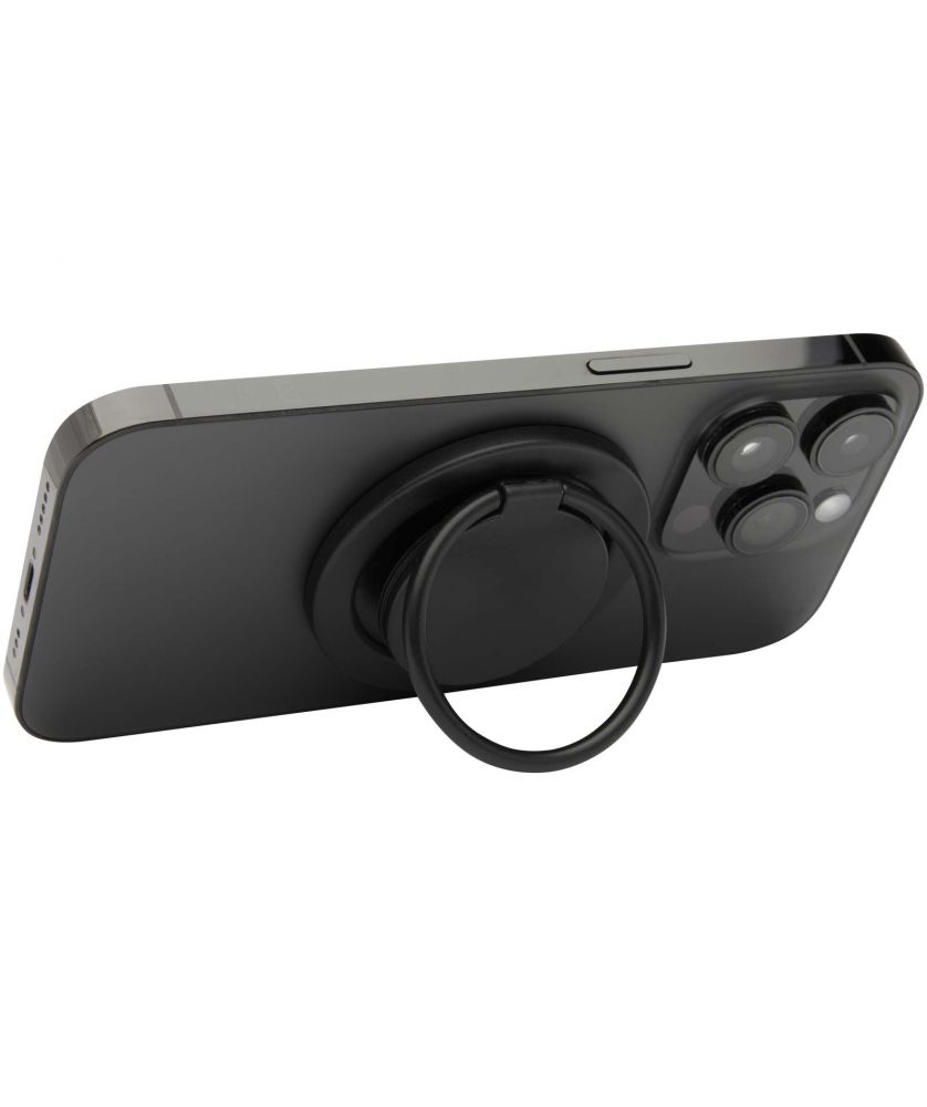Support de téléphone magnétique avec anneau en plastique recyclé personnalisé Albali Accessoires de téléphonie publicitaire