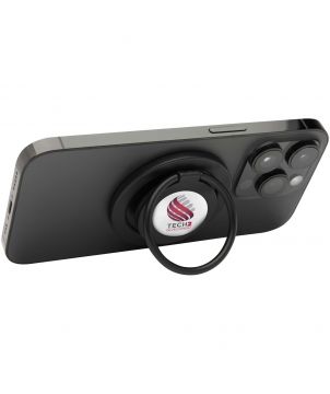Support de téléphone magnétique avec anneau en plastique recyclé personnalisé Albali Accessoires de téléphonie publicitaire