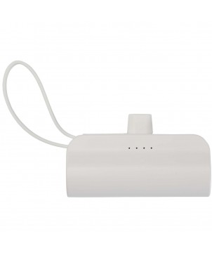 Chargeurs et Batteries - Batterie de secours Alnair Type-C de5 000 mAh et 10 W en plastique recyclé avec support de retournement intégré et câble 2 en 1 | PRINTECOM