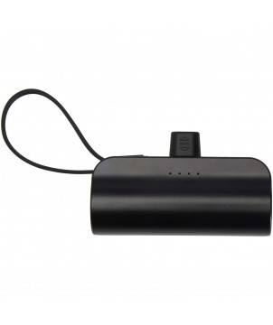 Chargeurs et Batteries - Batterie de secours Alnair Type-C de5 000 mAh et 10 W en plastique recyclé avec support de retournement intégré et câble 2 en 1 | PRINTECOM