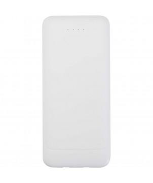 Chargeurs et Batteries - Batterie de secours Adhil de 10 000 mAh et 10 W en plastique recyclé avec 2 câbles intégrés | PRINTECOM