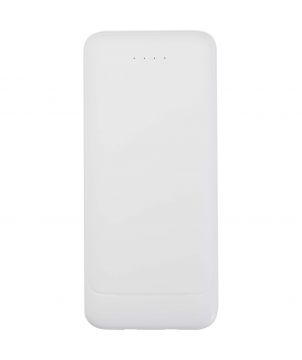 Batterie externe 10 000 mAh avec 2 câbles en plastique recyclé personnalisée Adhil Chargeurs et Batteries publicitaire