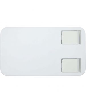 Support de téléphone pliable en plastique recyclé avec base métal personnalisé Alhena Accessoires de téléphonie publicitaire