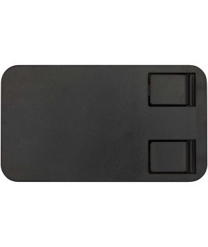 Support de téléphone pliable en plastique recyclé avec base métal personnalisé Alhena Accessoires de téléphonie publicitaire