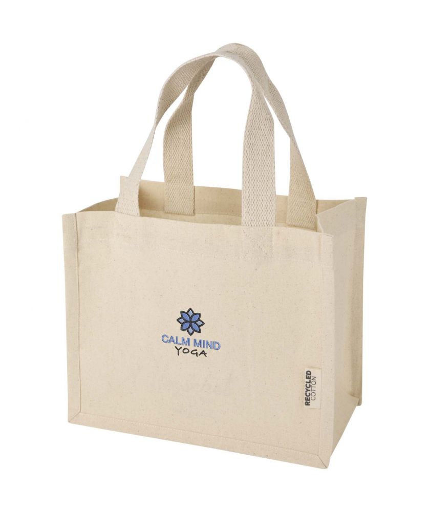 Mini tote bag à soufflet coton recyclé GRS personnalisé 9 L Odessa Sacs Shopping et Tote Bags publicitaire