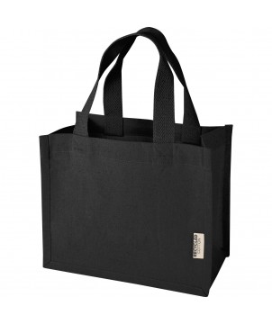 Sacs Shopping et Tote Bags - Mini sac shopping Odessa à soufflet en coton recyclé de 9 L et 220 g/m² certifié GRS | PRINTECOM