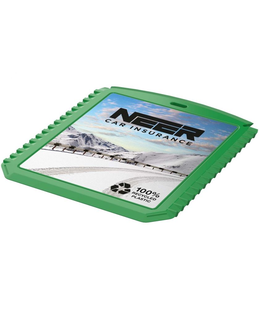 Grattoir à glace rectangulaire en plastique recyclé personnalisé Thrym Auto Moto publicitaire