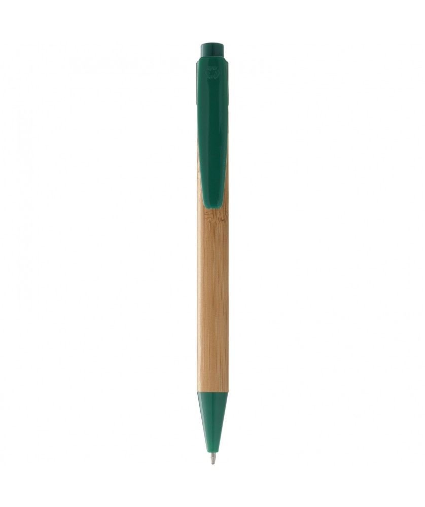 Stylo bille en bambou personnalisé Borneo (encre noire) Stylos publicitaire