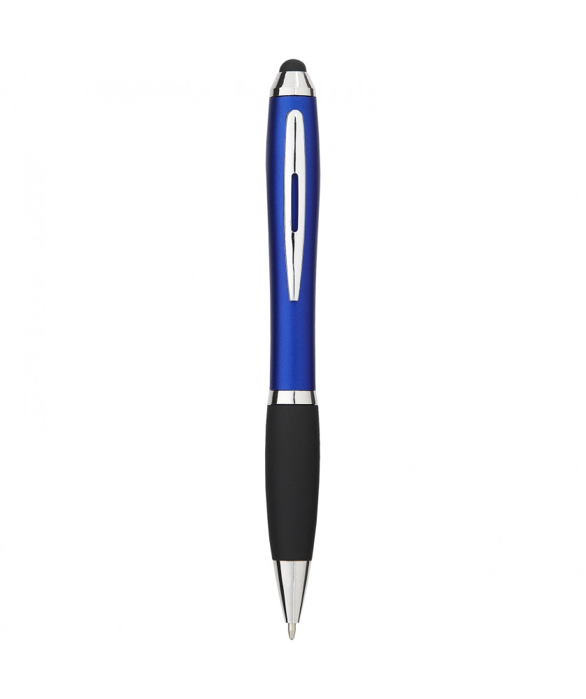 Stylos - Stylo stylet coloré avec grip noir Nash (encre bleue) | PRINTECOM