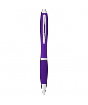 Stylo bille Nash corps et grip colorés (encre bleue) Stylos publicitaire