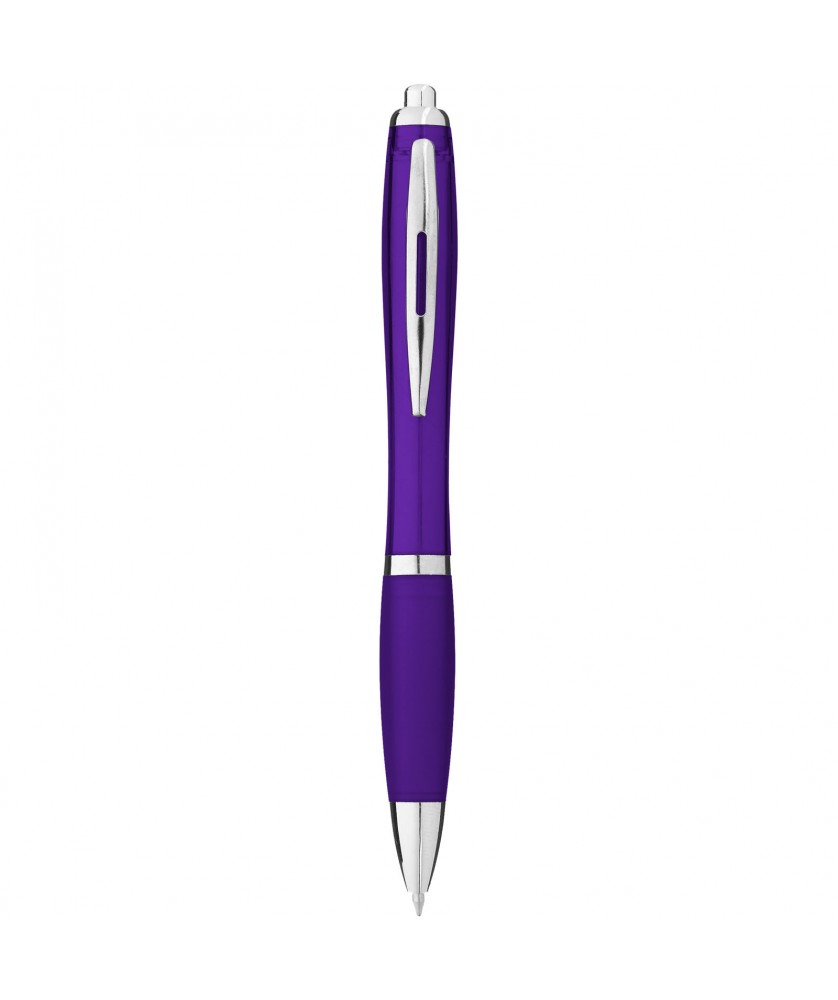 Stylo bille Nash corps et grip colorés (encre bleue) Stylos publicitaire
