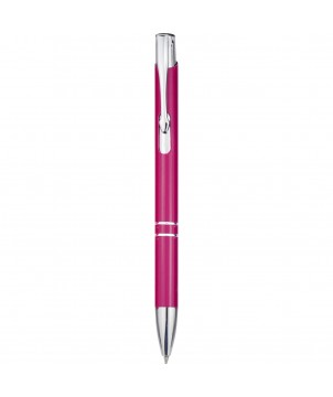 Stylos - Stylo bille rétractable en aluminium Moneta (encre bleue) | PRINTECOM