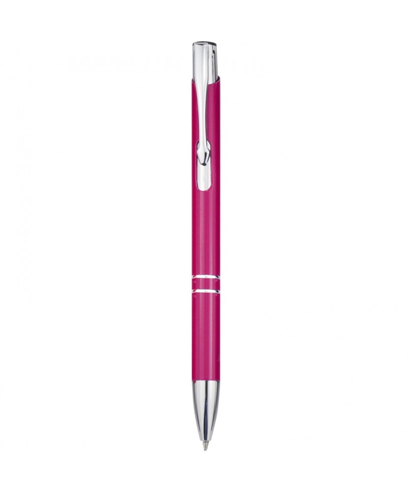 Stylos - Stylo bille rétractable en aluminium Moneta (encre bleue) | PRINTECOM