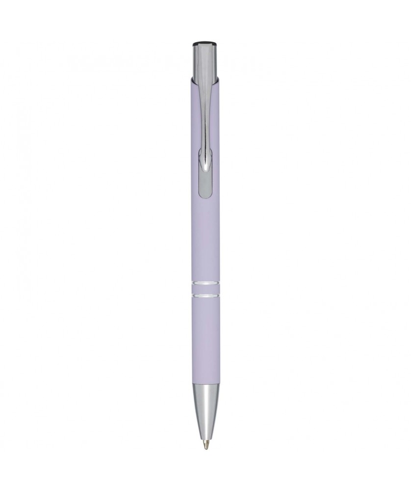 Stylos - Stylo bille rétractable doux au toucher Moneta (encre noire) | PRINTECOM