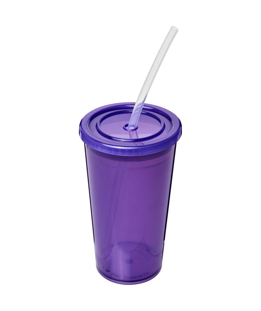 Gobelet isotherme personnalisé avec paille 350 ml Stadium Gobelets et mugs publicitaire