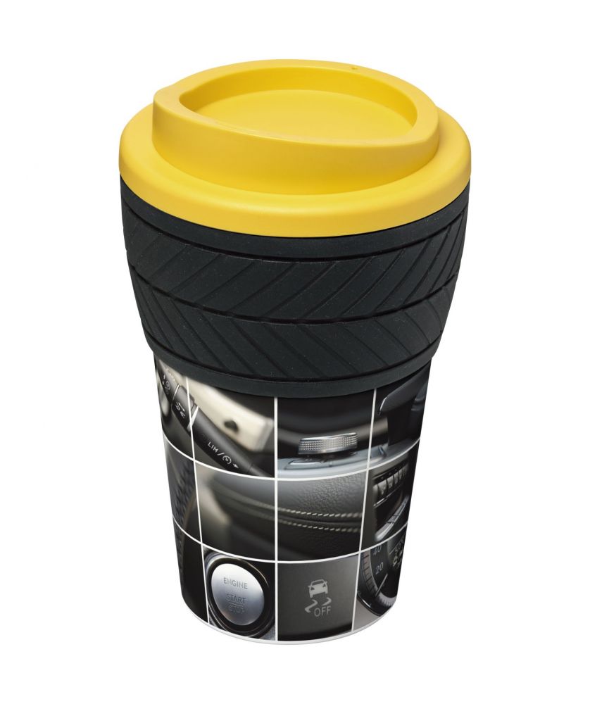 Gobelet isotherme personnalisé recyclé motif pneu 350 ml Brite-Americano® Mugs isothermes publicitaire