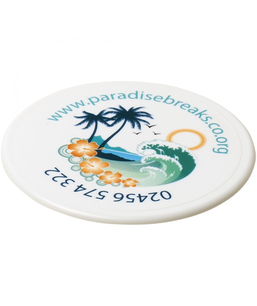 Ustensiles de cuisine - Sous-verre rond Renzo en plastique | PRINTECOM