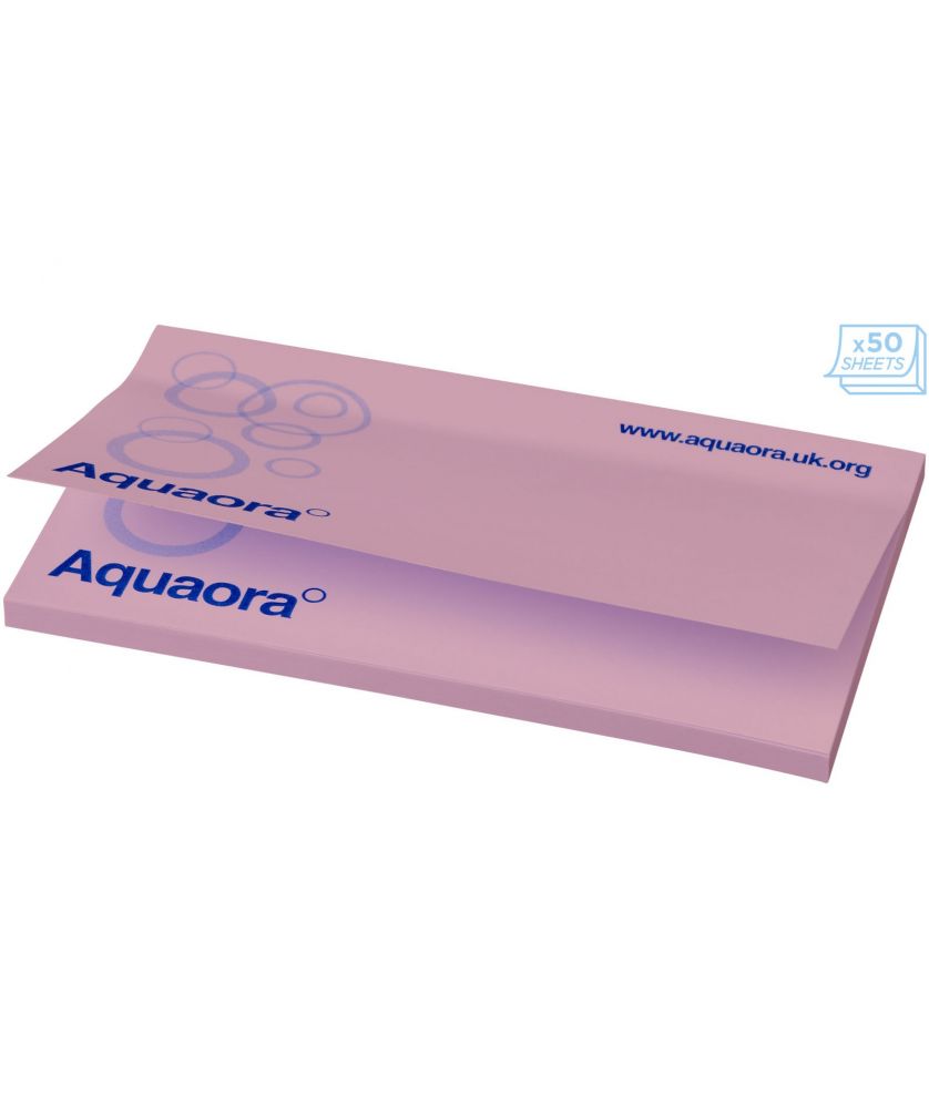 Mémos autocollants Sticky-Mate® 127 x 75 mm personnalisés Blocs-Notes repositionnables publicitaire