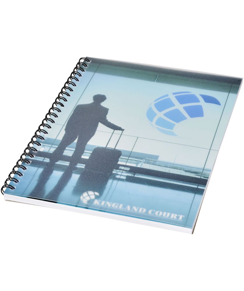 Cahier à spirale A5 couverture PP Desk-Mate® personnalisé Carnets publicitaire