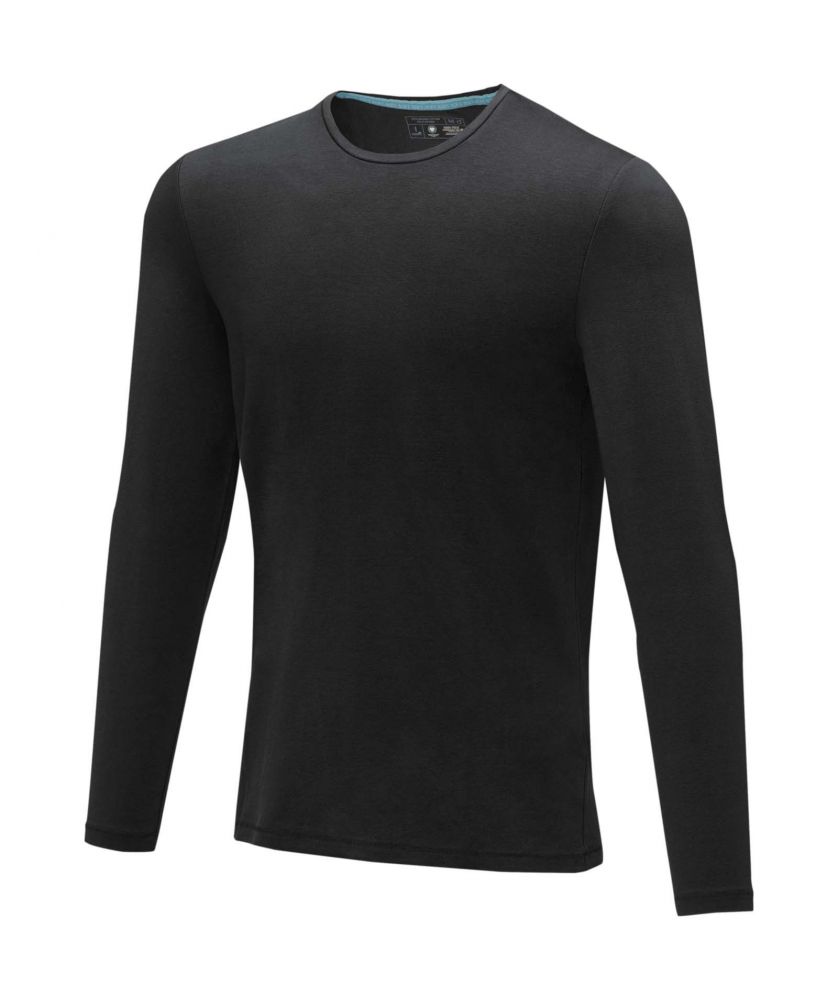 T-shirt homme personnalisé manches longues coton bio Ponoka
