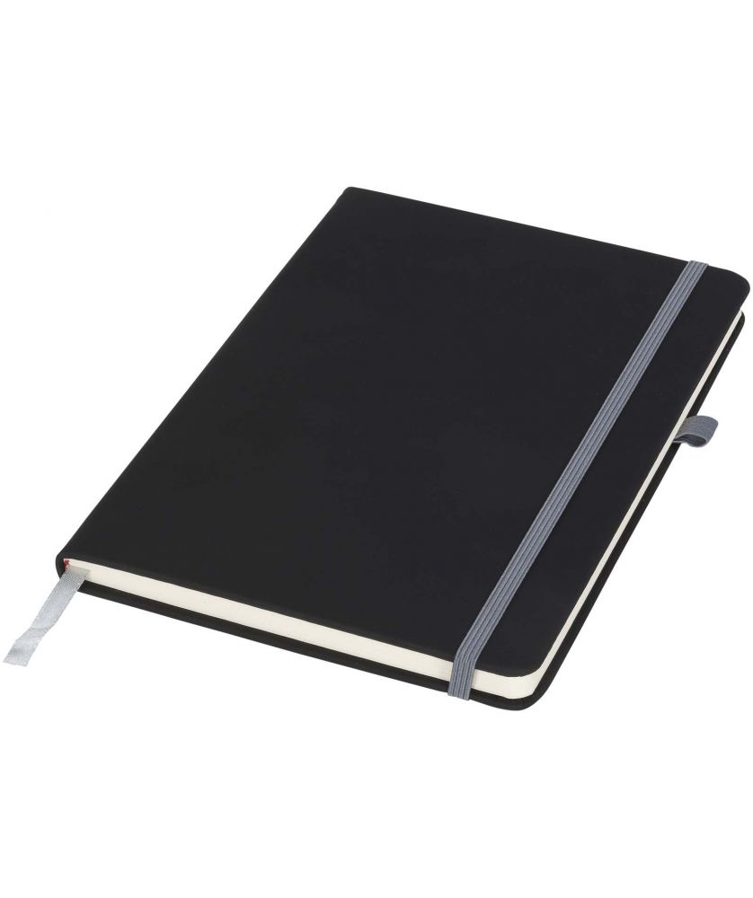 Carnet de notes format M en PU personnalisé Noir Carnets publicitaire