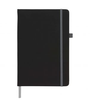Carnet de notes format M en PU personnalisé Noir Carnets publicitaire
