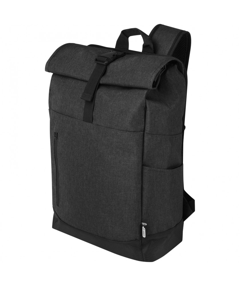 Sacs à dos - Sac à dos Libra recyclé GRS avec rabat enroulable pour ordinateur portable de 15,6" 12L | PRINTECOM