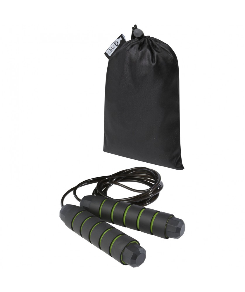Fitness et musculation - Corde à sauter Austin souple dans une pochette en PET recyclé | PRINTECOM