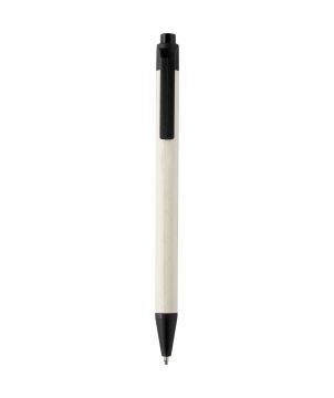 Stylo bille Dairy en briques de lait recyclées personnalisé (encre noire) Stylos publicitaire