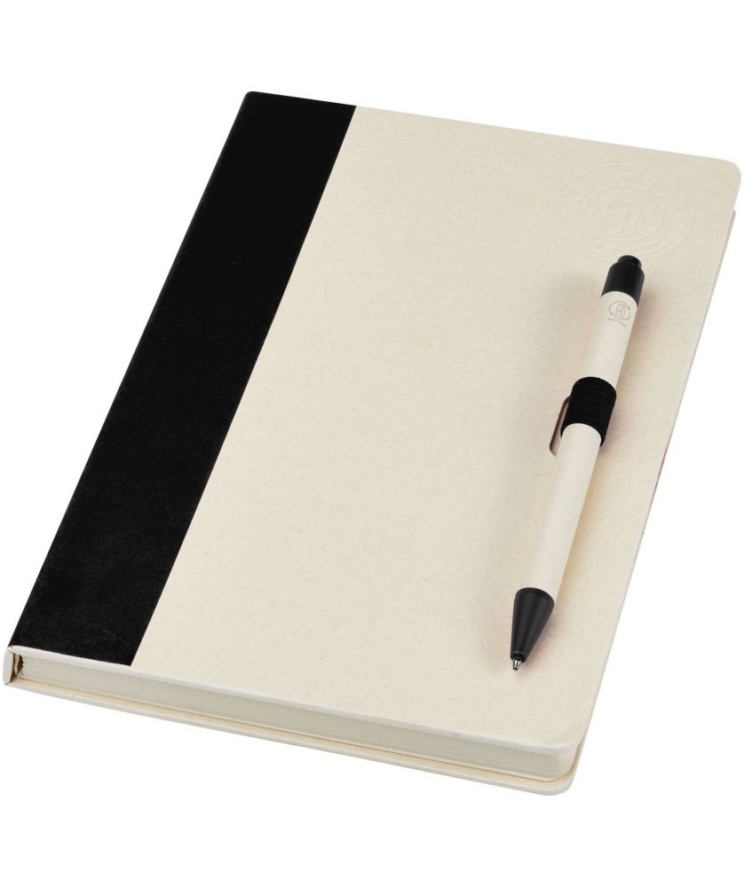 Ensemble carnet + stylo Dairy Dream A5 en briques de lait recyclées personnalisé Carnets publicitaire