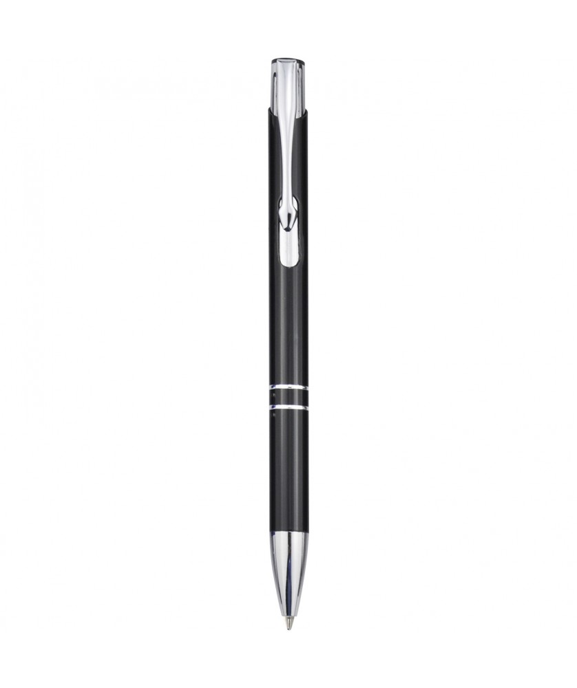 Stylos - Stylo bille en aluminium recyclé Moneta (encre noire) | PRINTECOM