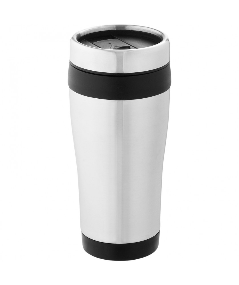 Mugs isothermes - Gobelet avec isolation Elwood de 410 ml en acier inoxydable recyclé certifié RCS | PRINTECOM