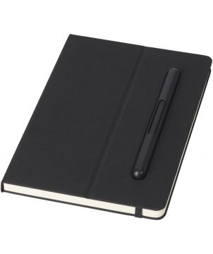 Ensemble carnet et stylo en polyester recyclé RCS personnalisé Skribo Carnets publicitaire