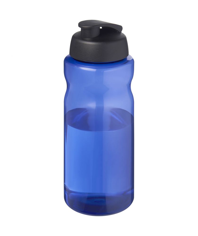 Bouteille de sport personnalisée recyclée océan 1 L H2O Active Eco Big Base rabattable Gourdes de sport publicitaire