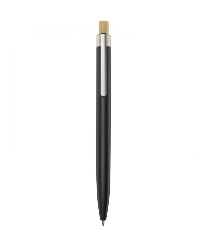Stylos - Stylo bille en aluminium recyclé Nooshin (encre noire) | PRINTECOM