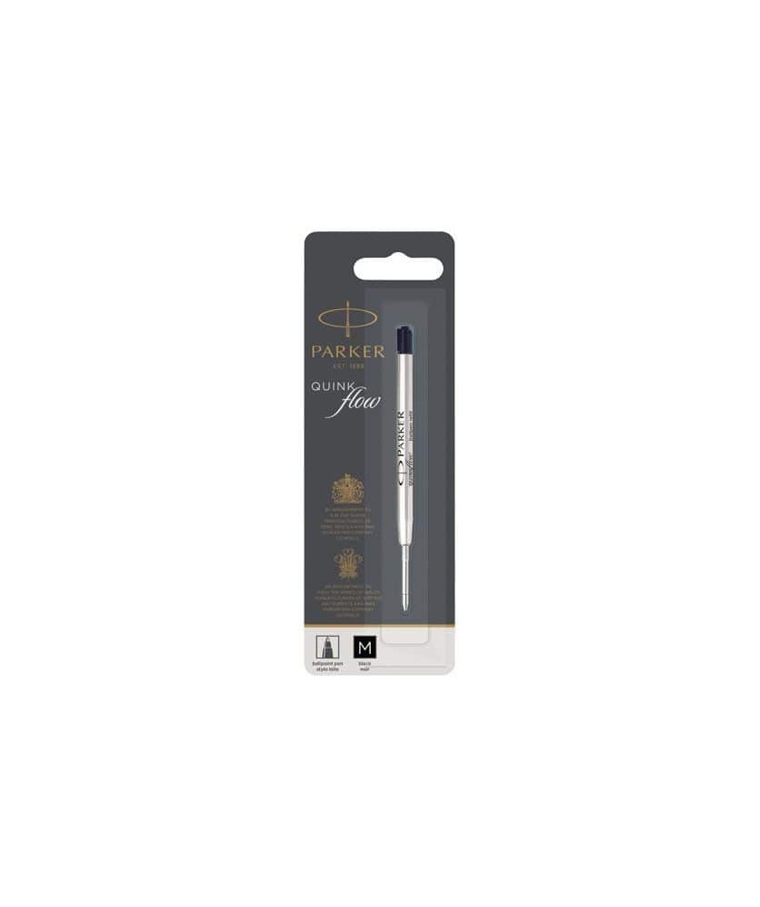 Cartouche pour stylo-bille Quinkflow Parker (encre noire)