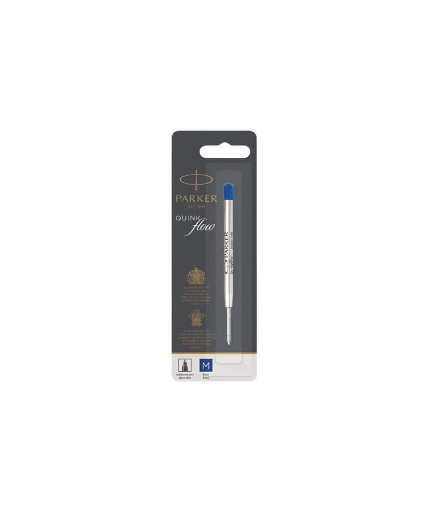 Cartouche pour stylo-bille Quinkflow Parker (encre bleue)