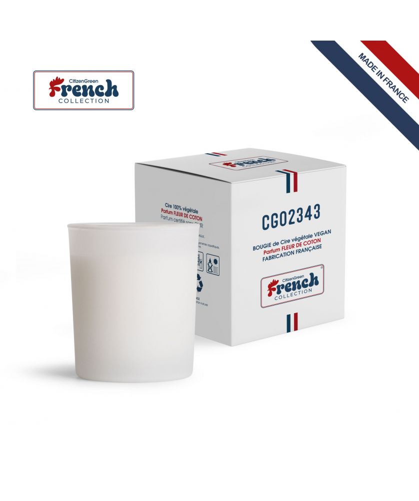 Bougie en verre 140g (30h) personnalisée Made in France Printécom - Objets et Supports Publicitaires publicitaire