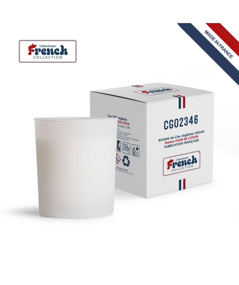 Bougie en verre 200g (50h) personnalisée Made in France Printécom - Objets et Supports Publicitaires publicitaire
