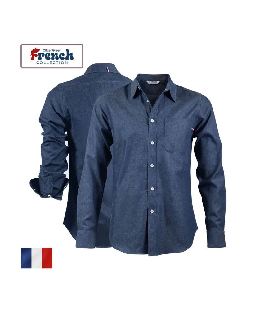 Chemise denim lachem personnalisée Made in France Printécom - Objets et Supports Publicitaires publicitaire
